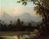 Rio de Janeiro, South American Scene with Cabin by Martin Johnson Heade